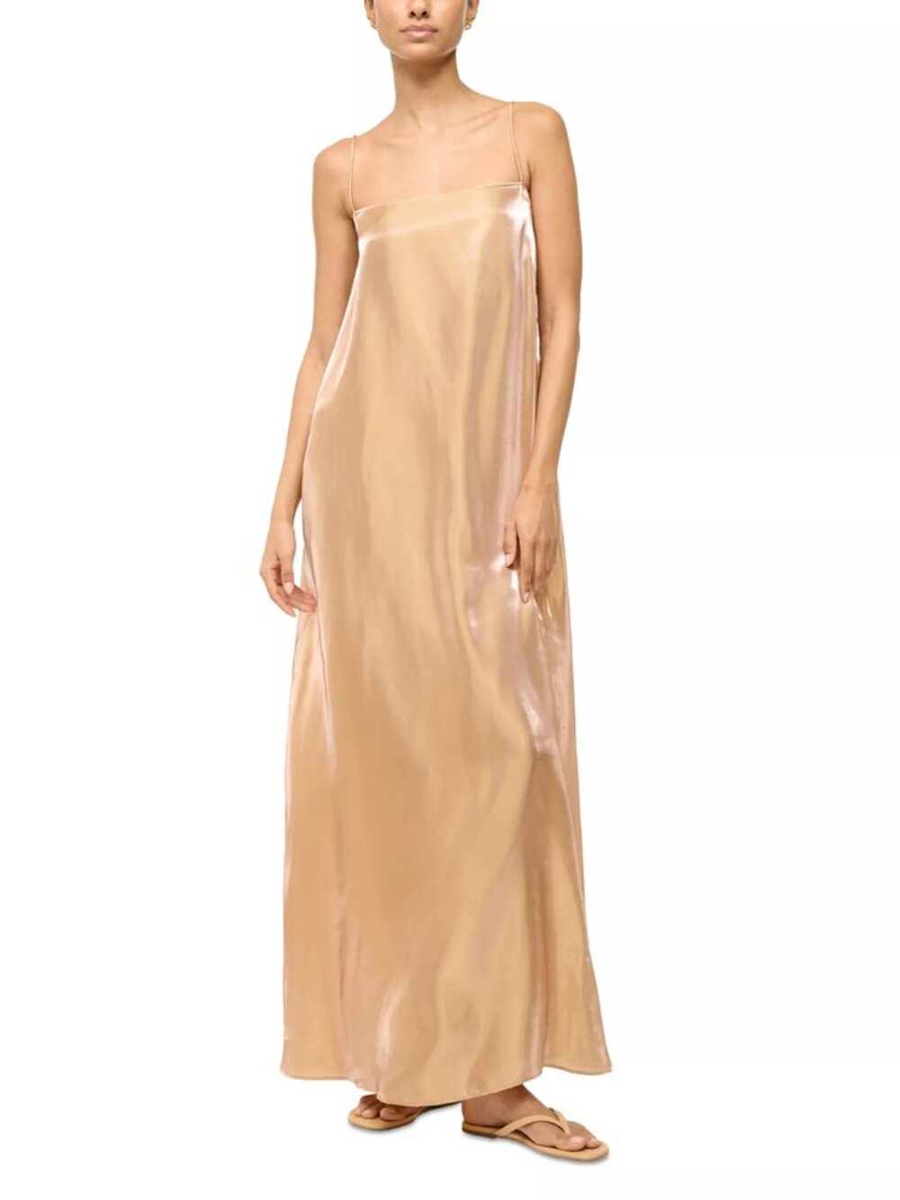 Staud Delfina Satin Maxi Dress